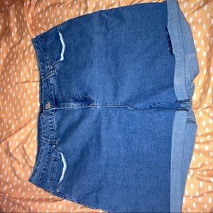 High Waisted Mom Jean Shorts